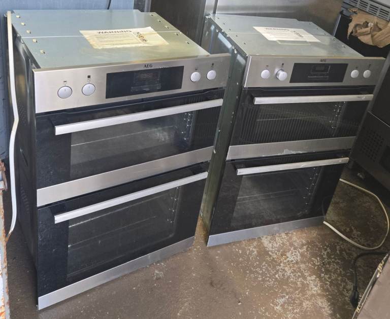 AEG DEB331010M SurroundCook Built-In Electric Double Oven, Stainless Steel, A Rated, 2x Available