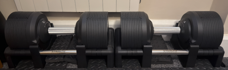Stealth Adjustable Dumbbells Black Edition 41.5 kg – Pair