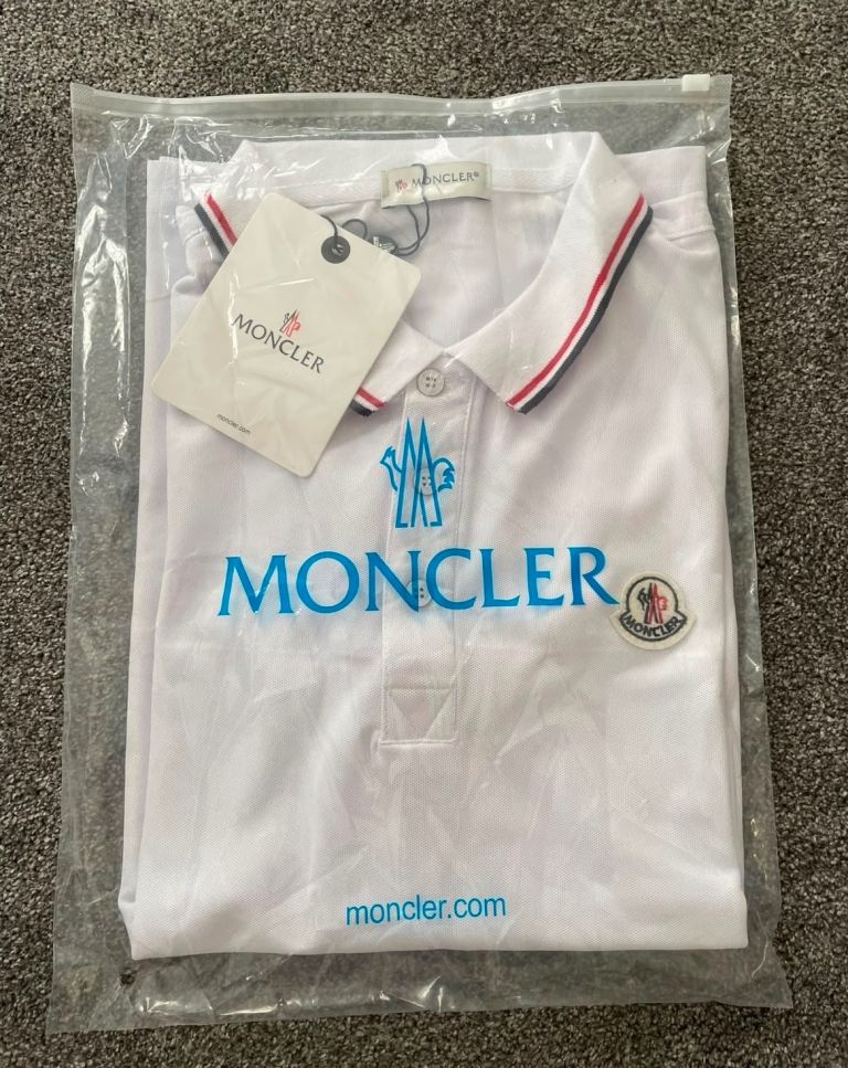 Moncler White Polo Shirt – Brand New with Tags Size Medium