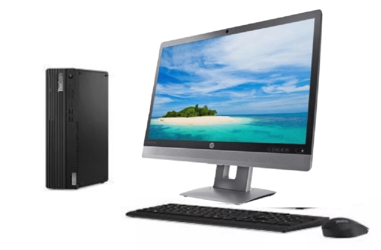 LENOVO AMD Ryzen 5 Pro, 16Gb RAM 512Gb M.2 NVMe USB 'C' Dock 24"HP Video Conf. MONITOR, Win 11 Pro