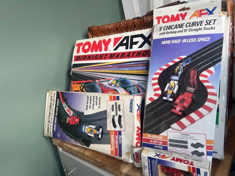 Tomy AFX Slot Car Racing Sets - Midnight Marathon & Chicane Curve