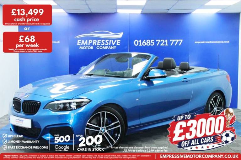 2019 69 BMW 2 SERIES 1.5 218I GPF M SPORT CONVERTIBLE 2DR PETROL MANUAL EURO 6 (