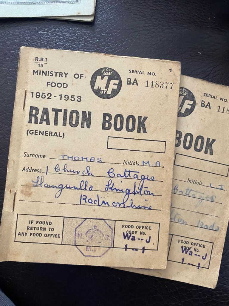 Vintage 1952-1953 Ministry of Food WWII Ration Book Collectible