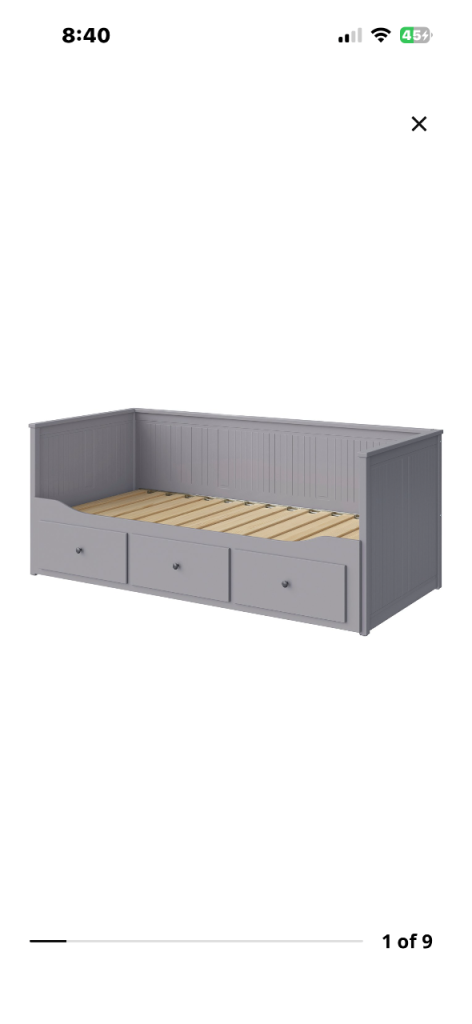 IKEA Hemnes Daybed, Grey, with 1 mattress 