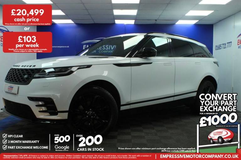 2019 Land Rover Range Rover Velar 2.0 D180 R-Dynamic S SUV 5dr Diesel Auto 4WD Euro 6 (s/s) (180 ...
