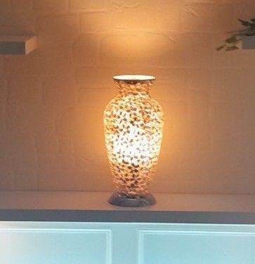 Mosaic Table Lamp – Gold, Good Condition