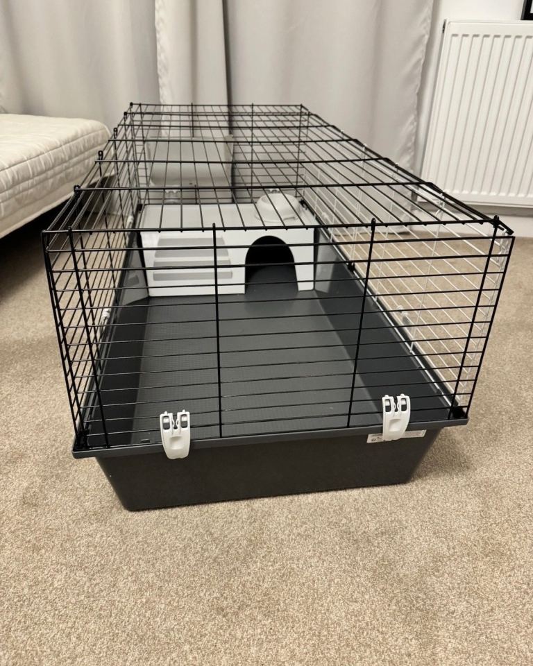Extra Large Rabbit Guinea Pig Indoor Cage & pet carrier + accessories VGC