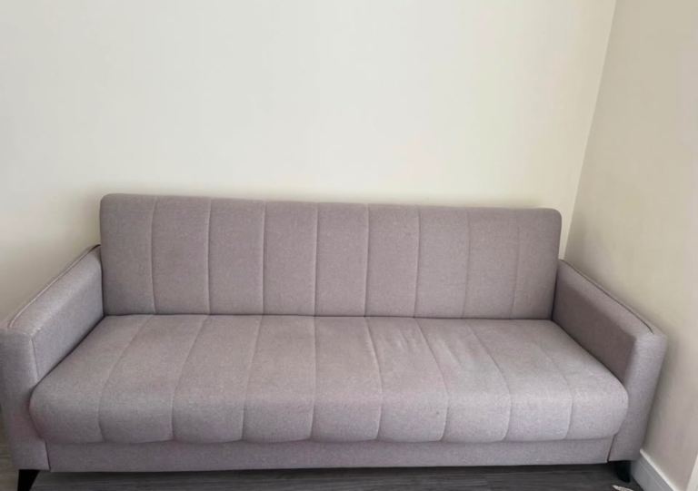 Grey Sofa Bed – Good Condition, Barely Used