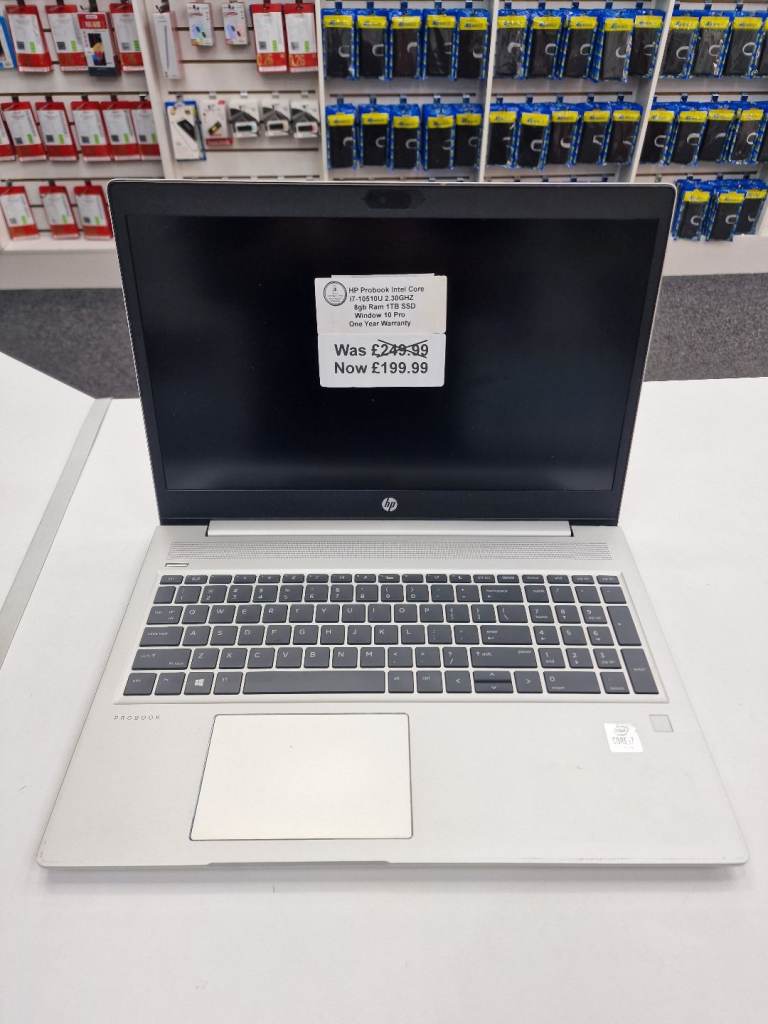 Like New Used Laptop HP Probook Intel Core i7-10510U 2.30GHZ 8gb Ram 1TB SSD Window 10 Pro