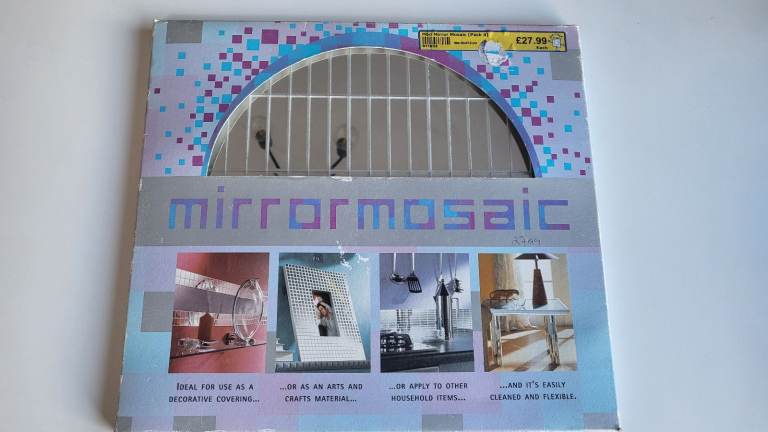 image for Mirror Mosaic Sheets, 4 Sheets, 250mm x 275mm Per Sheet, Deco,  Flexible