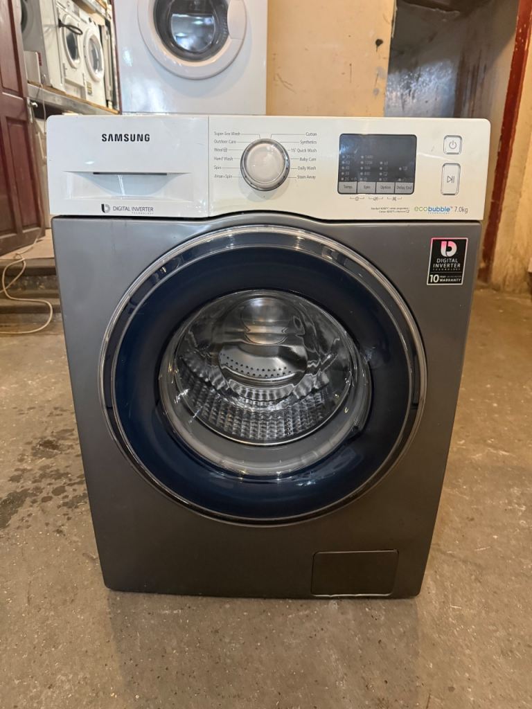 Samsung EcoBubble 7.0kg Washing Machine – Grey, Good Condition With Free Delivery 🚚