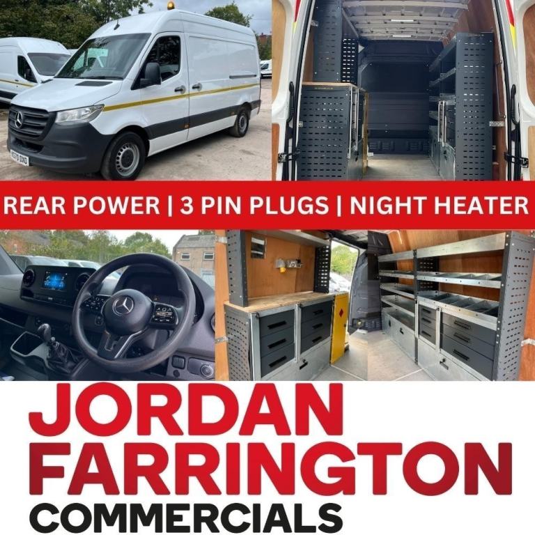 2020 70 reg MERCEDES BENZ SPRINTER 315 RWD EURO 6 WORKSHOP VAN WITH REAR POWER