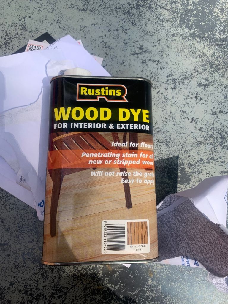 Rusting wood dye 