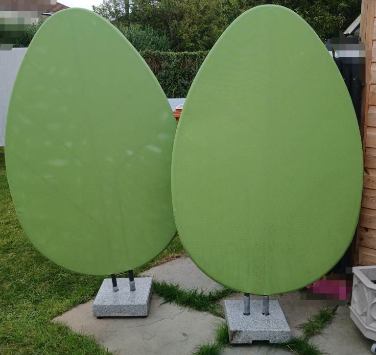 Garden Screens / Panels with Granite Bases