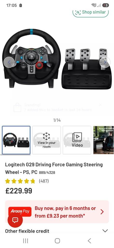 Logitech G29 Driving Force Gaming Steering Wheel - PS, PC, New