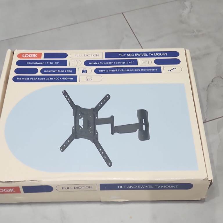 Logik Tilt and Swivel TV Mount - New, Boxed