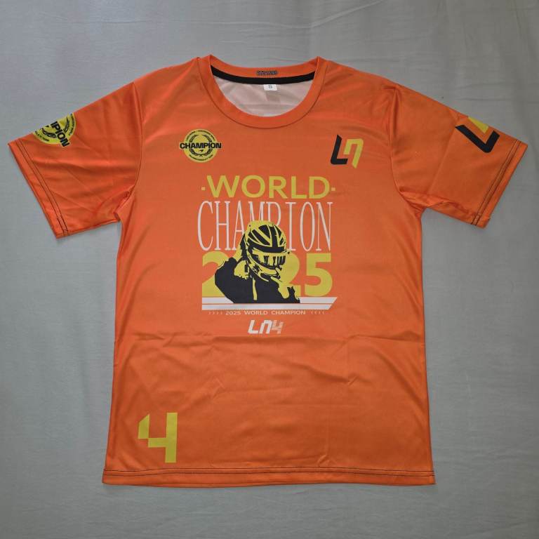 Lando Norris #4 McLaren Driver F1 World Champion 2025 T-Shirt - size XS - ideal for kids