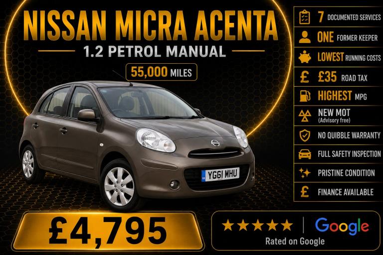 2011 Nissan Micra 1.2 Acenta 5dr HATCHBACK Petrol Manual