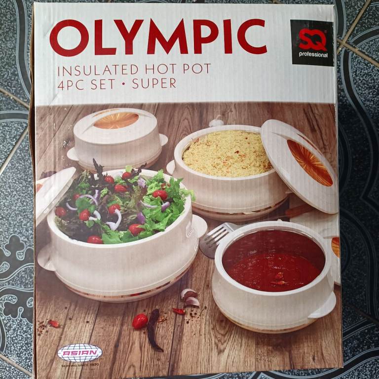 Olympic Insulated Hot Pot 4PC Set – New in Box