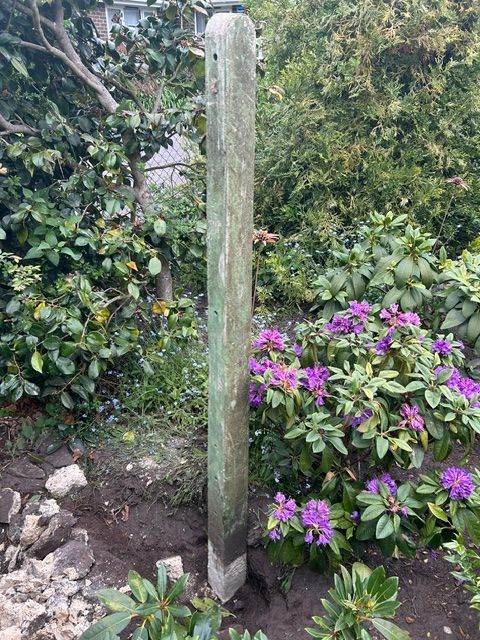 Concrete fence post free to collect