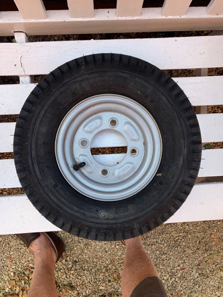TRAILER TYRES WITH WHEELS x 2