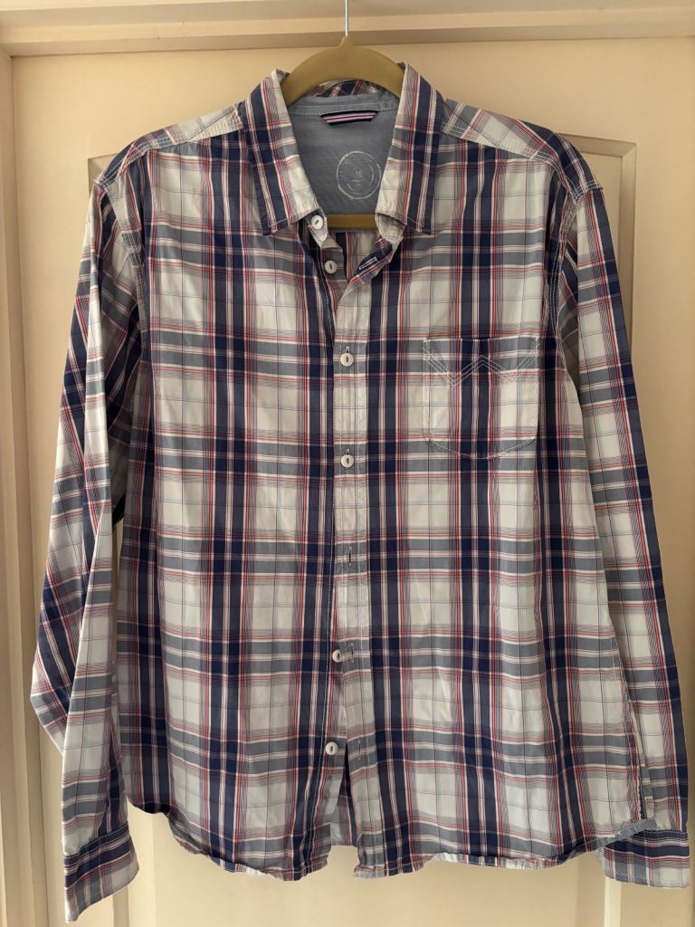 image for Mens White Stuff Check Long Sleeve Shirt Medium