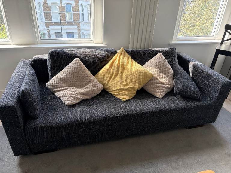 Free Double Sofa Bed – Grey Fabric Sofa Bed – Good Condition