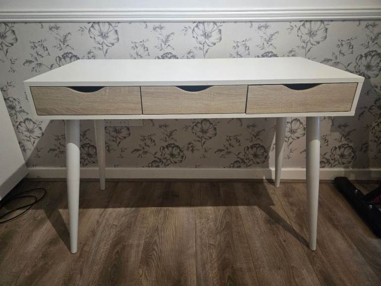 White Desk with 3 Drawers – Good Condition | in Milton Keynes ...