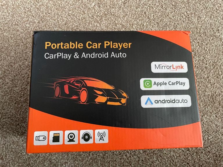 REDUCED  7-in Portable Car Player Wired+Wifi. Touch Screen. Android Or Apple Bluetooth.
