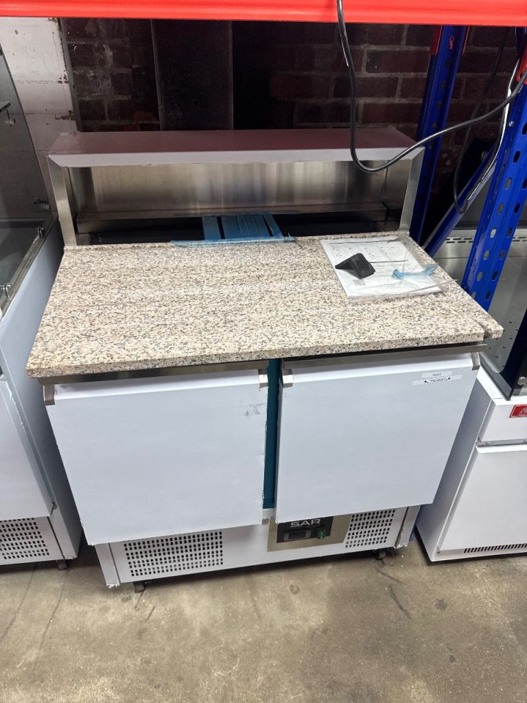 Commercial pizza fridge marble top cafe shop restaurant takeaway 