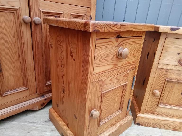 Stunning Handmade Pair of Pine Bedside Cabinets