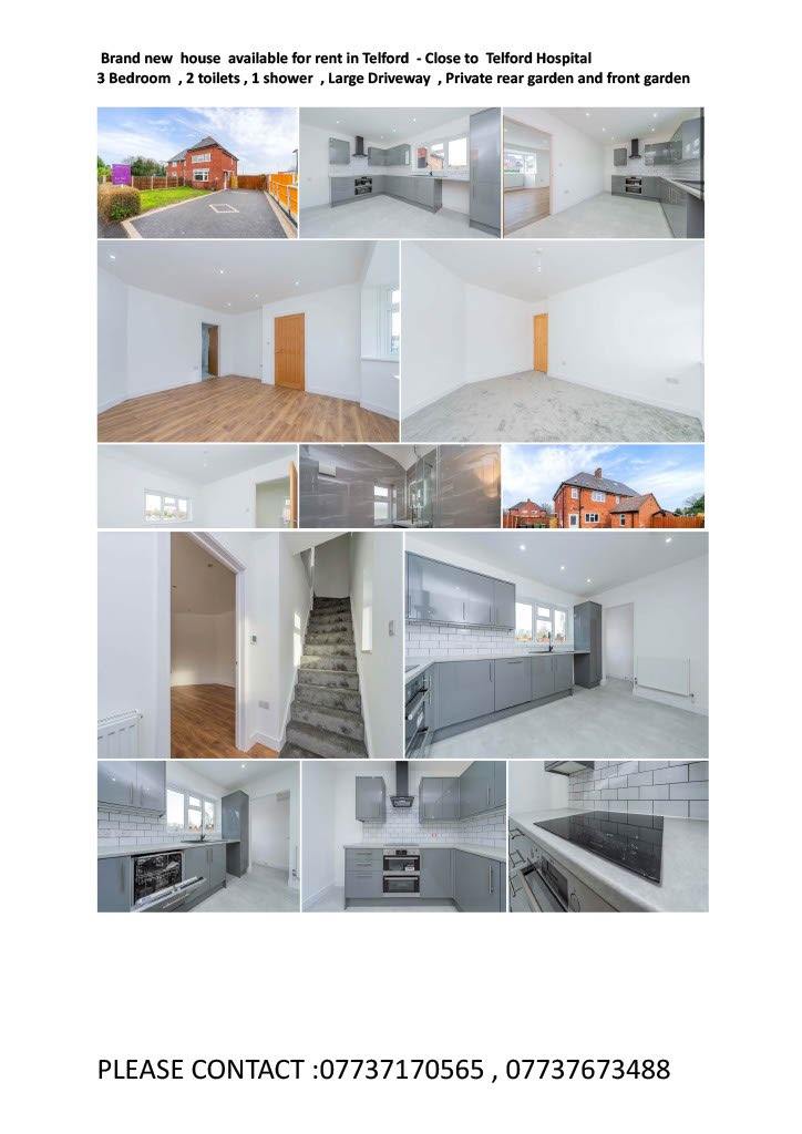 PROPERTY FOR RENT IN TELFORD CLOSE  TO HOSPITAL AND TOWN CENTRE 