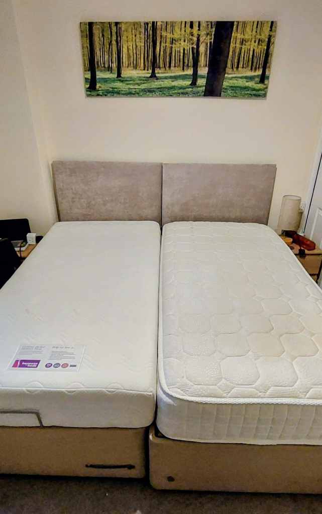 Two 3 ft reclining electric beds