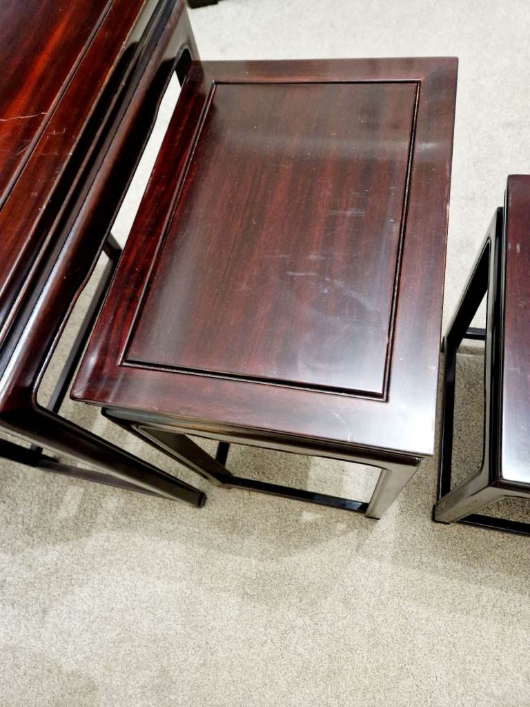 Nest of 4 Chinese Rosewood Tables