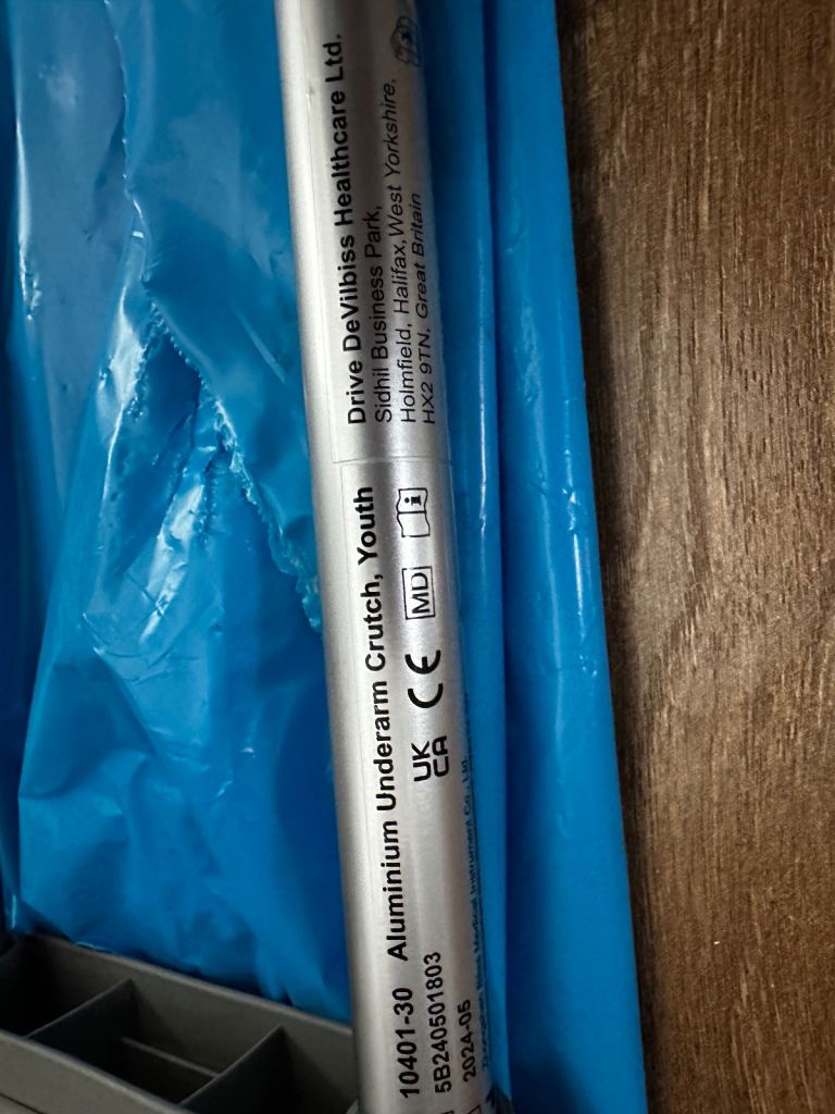 Aluminium Underarm Youth Crutches, walking aids