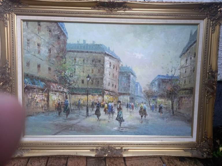 Oil painting ..Parisienne scene