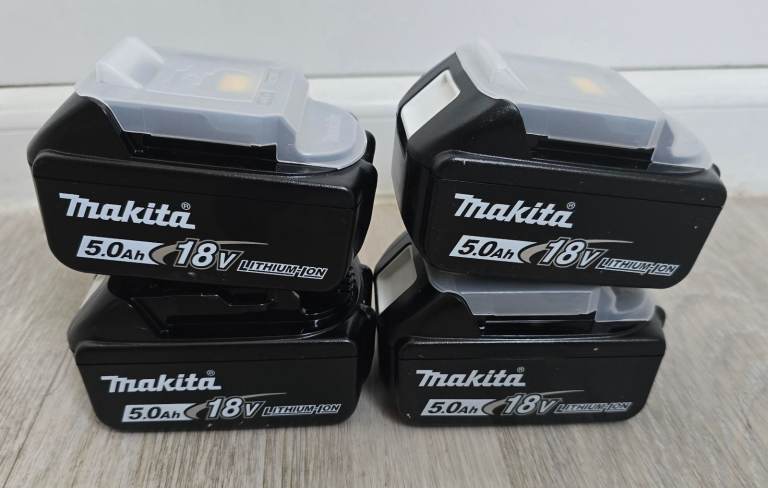 Makita,Genuine,4 X Batteries, 18V, 5.0AH, Brand new, Each £55