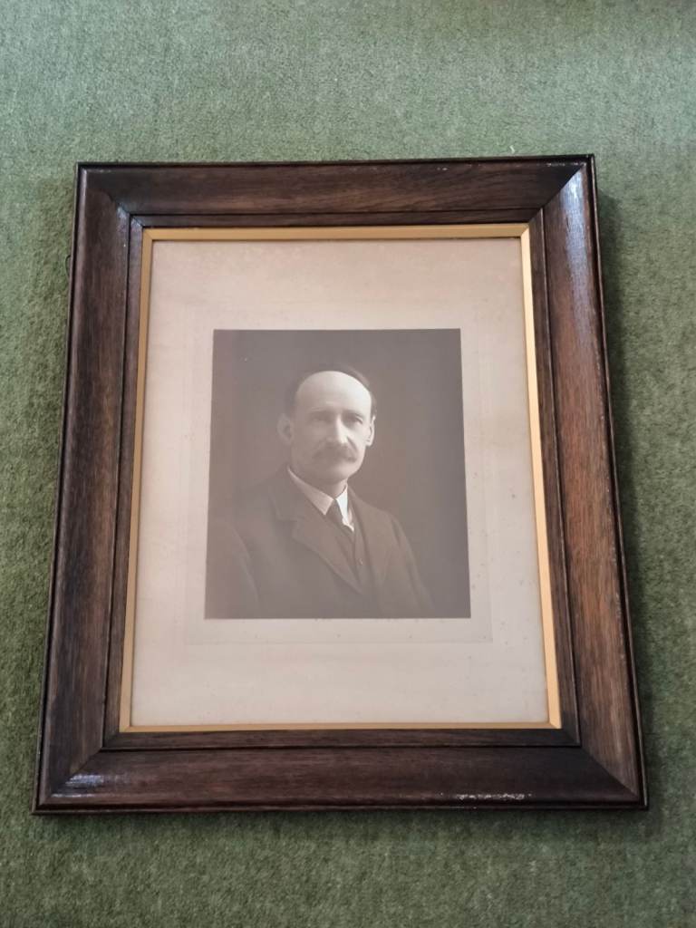 Antique Portrait Photograph in Oak Frame with Gilt Slip