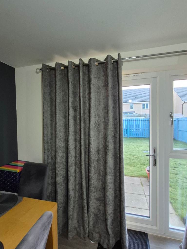 Gray blackout curtains 