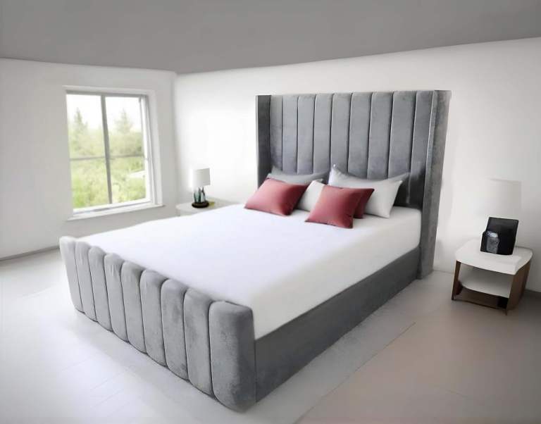 Special Offer || 20% Discount || Double 4FT6 Luxury Royal wing bed Frame || Free & Fast Delivery