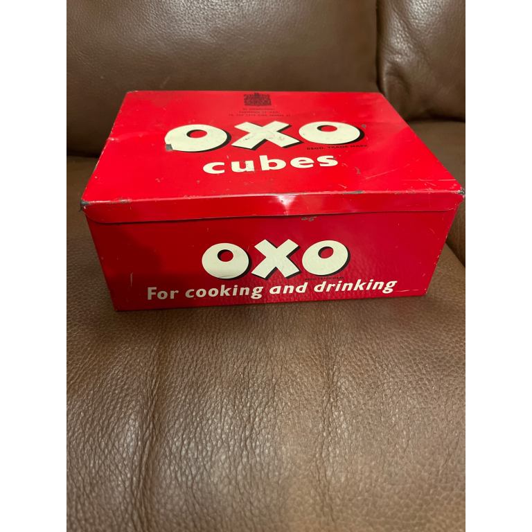 OXO CUBES RED VINTAGE TIN