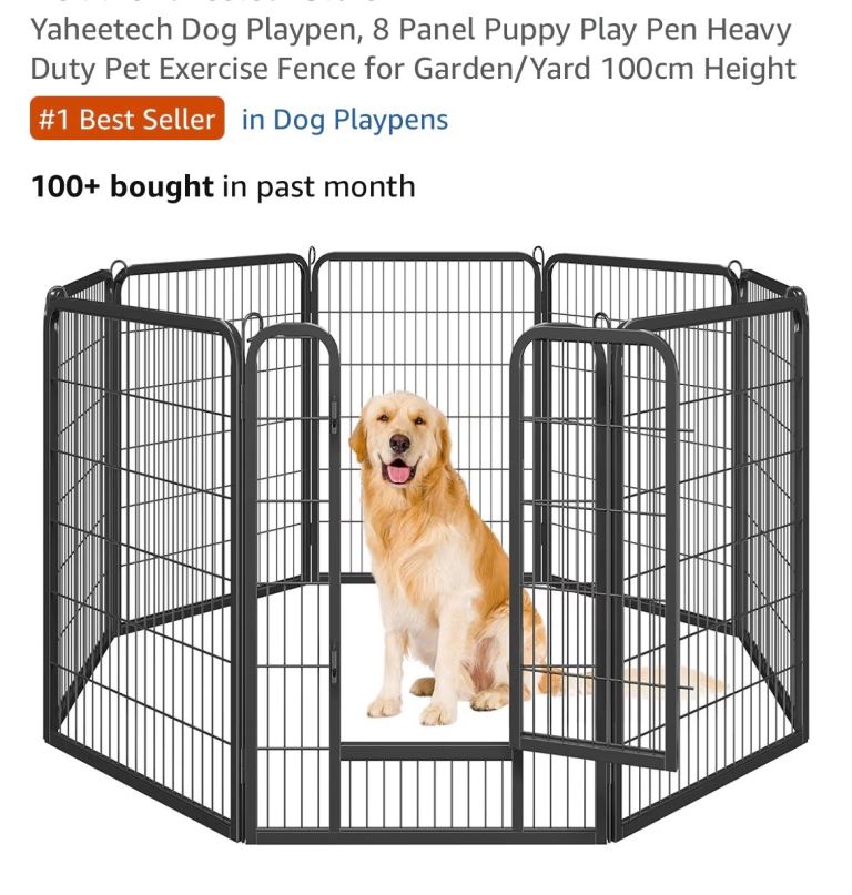 8 panel dog pen