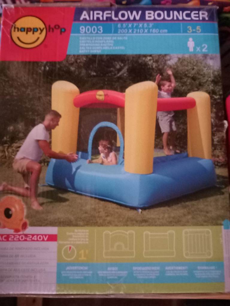 Used Happy Hop Airflow Bouncer 9003 Inflatable Castle for Kids