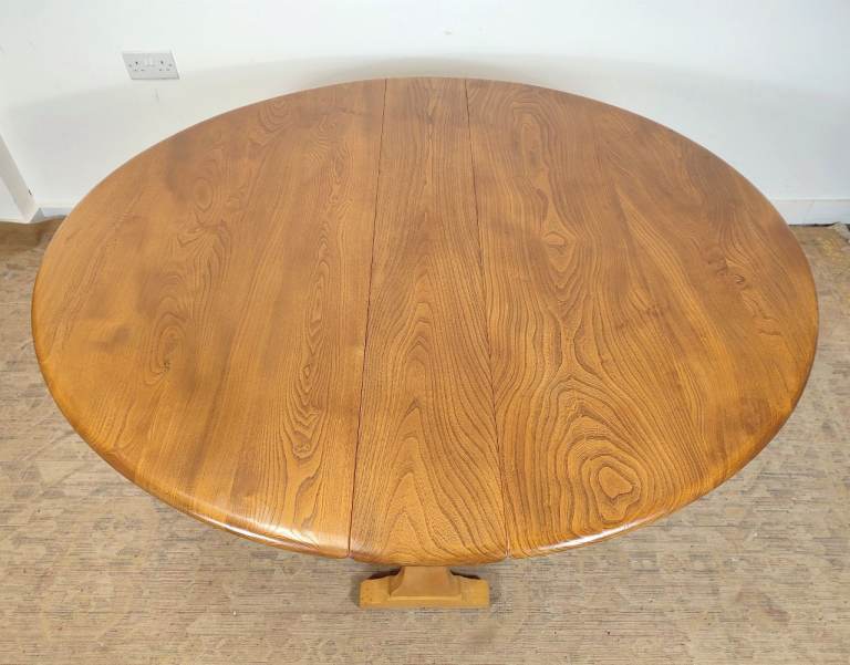 Vintage Ercol Dining Table Mid Century Drop leaf Gateleg Elm And Beech Del Avai