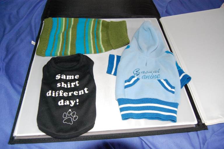  3 small and extra small unused dog coats