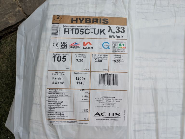 Actis Hybris Panel Reflective Multifoil Insulation 105mm - 5.49m2 Pack