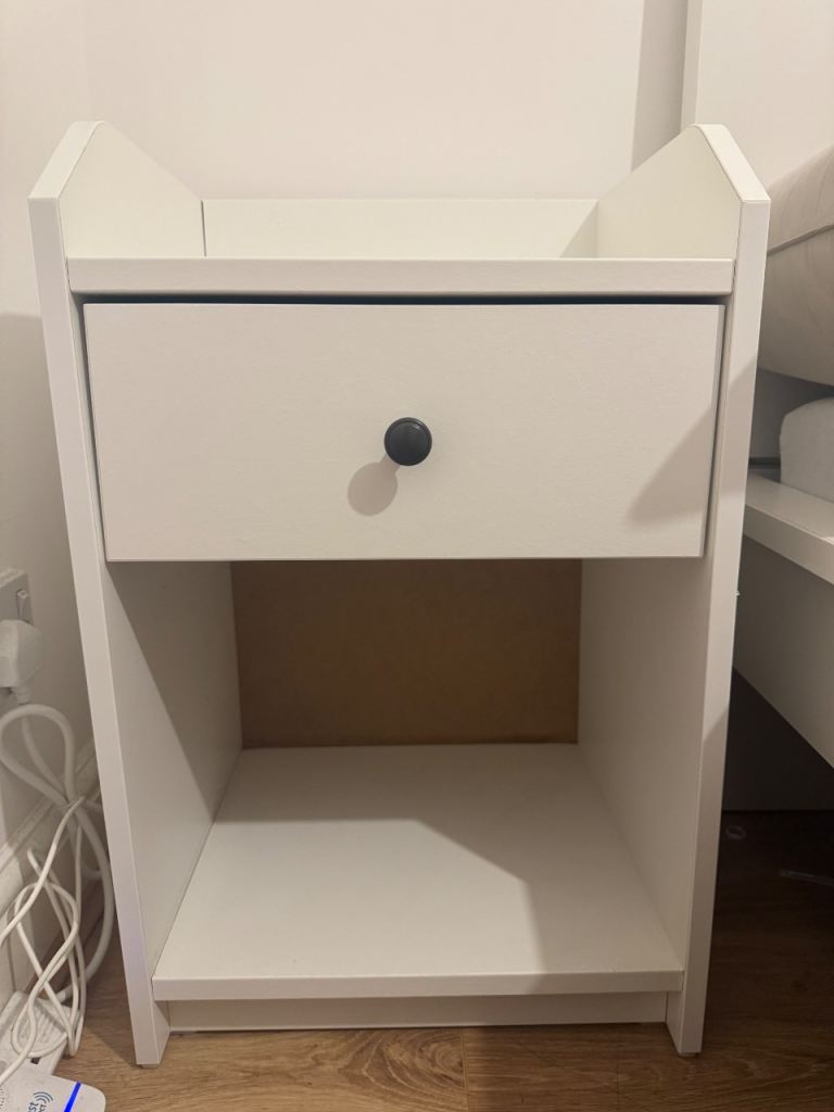 Ikea white bedside table