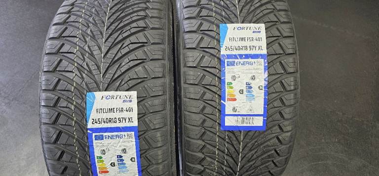245 40 18   2 x NEW!! tyres Fortune Fitclime FSR-401