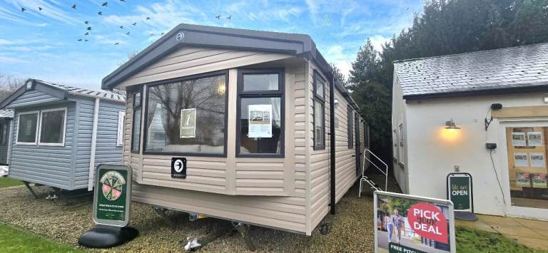 New static caravan for sale 2 bed 6 berth decking available Yorkshire