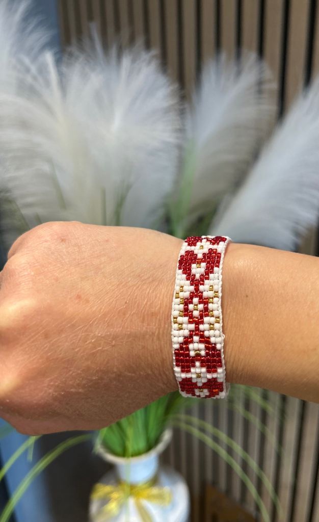 New Red Bracelet with Hearts Design